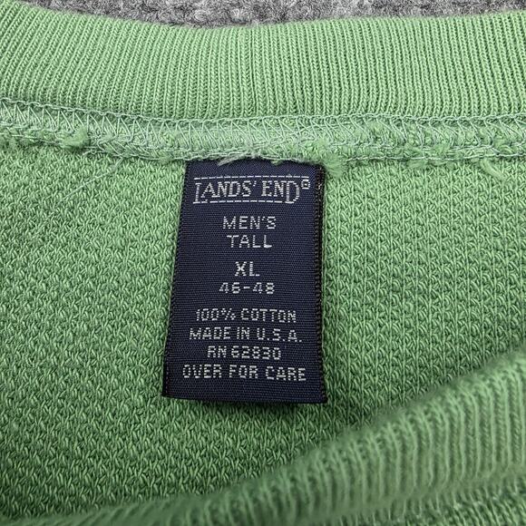 Vintage Lands End Sweater Mens XL Tall Crewneck Pullover Knit Classic USA Made - Picture 2 of 15